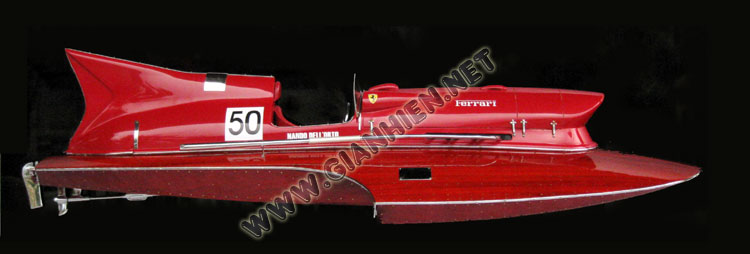 Ferrari Hydroplane half-hull picture ready for wall hanging