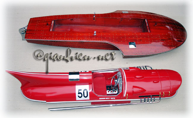 Ferrari Hydroplane Wooden Boat model Ready RC