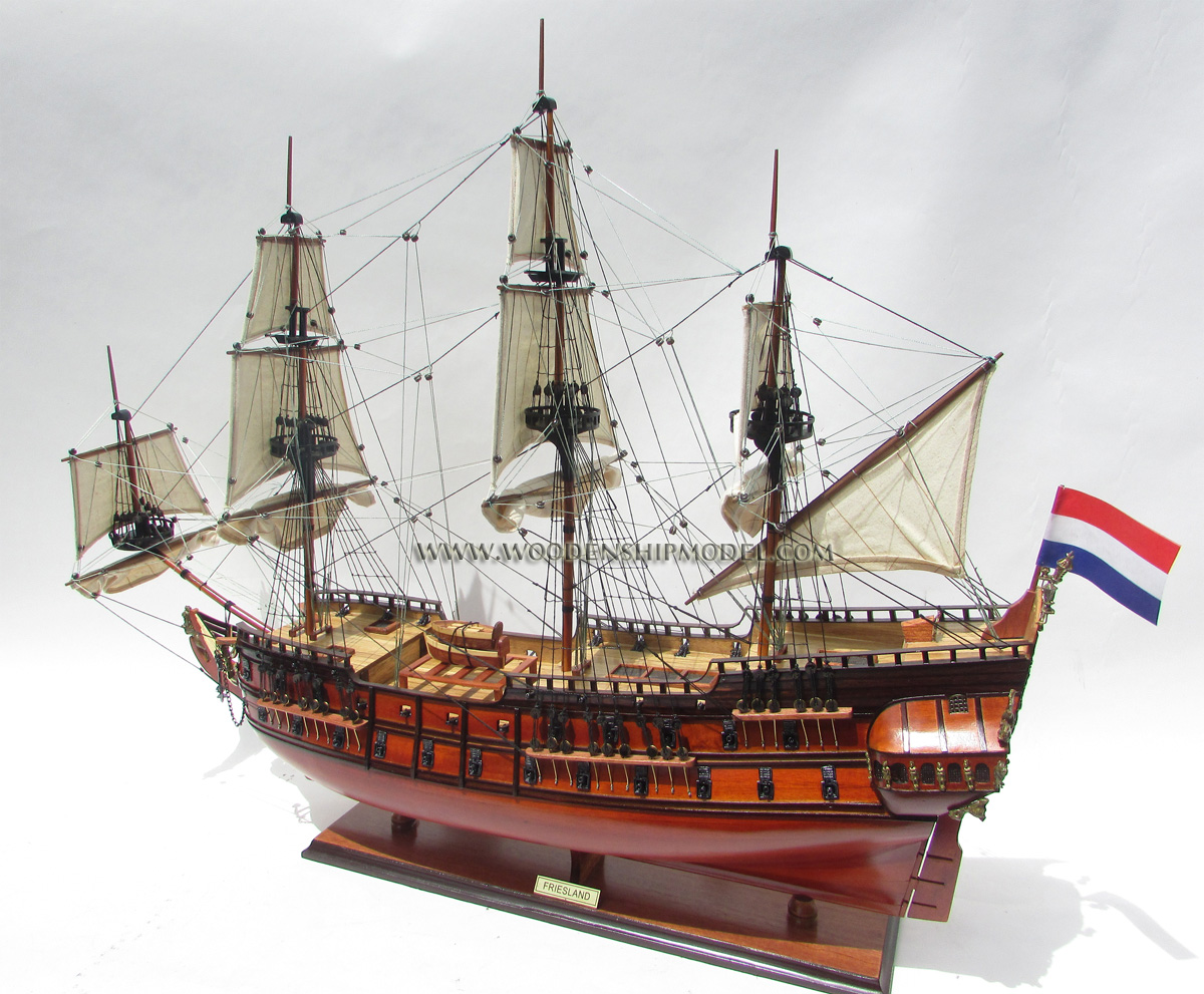 Model Friesland full rigged with full sails, Friesland model ship, Friesland tall ship, Friesland historic ship, Friesland wooden model ship, Friesland model handicrafted ship, model handicraft boat Friesland, wooden model boat handicraft Friesland, model historic ship Friesland, model handicrafted ship Friesland, hand-crafted Friesland model ship