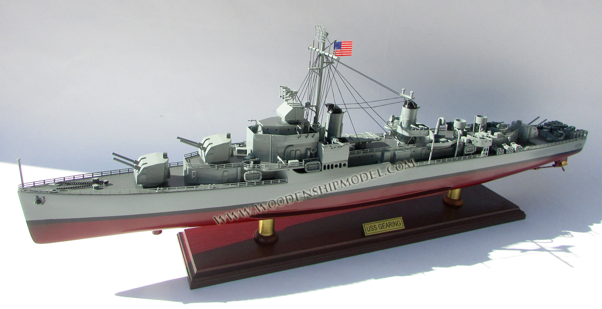 Wooden War Ship Model USS Gearing Class Destroyer