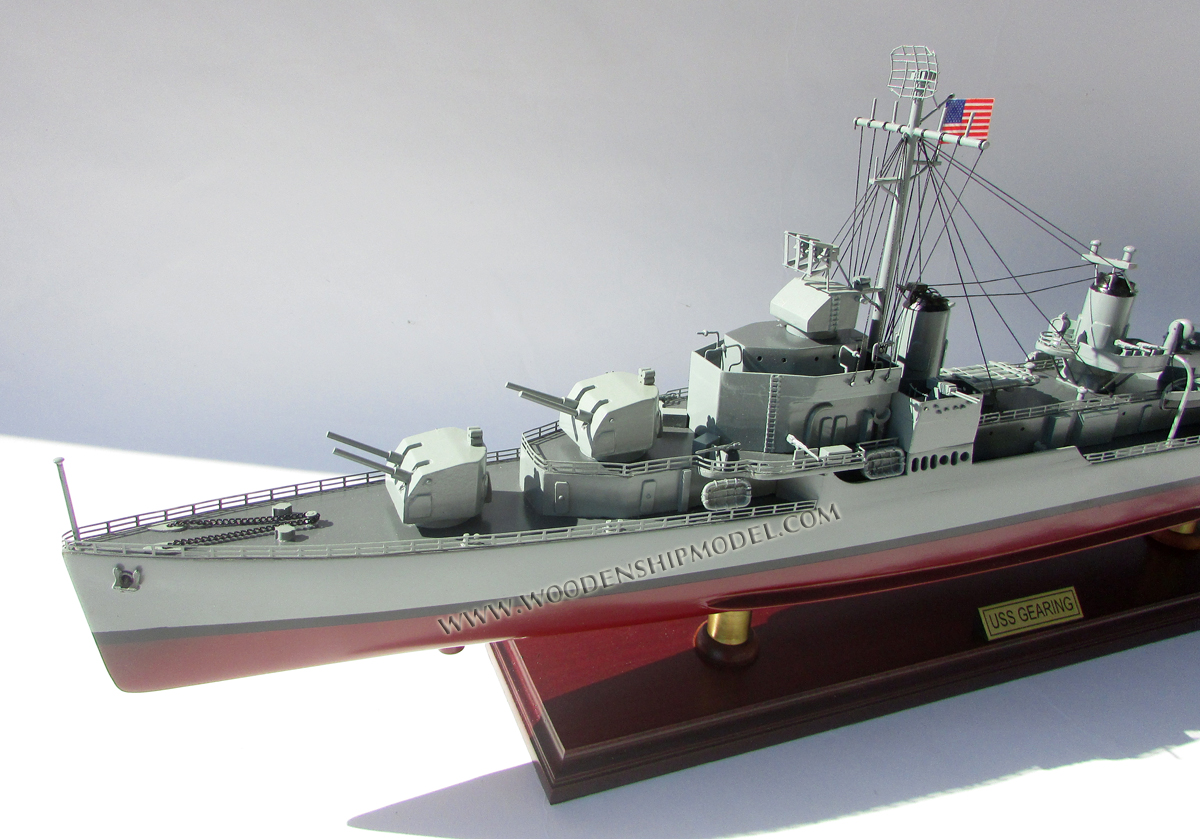 Hand-made war ship model