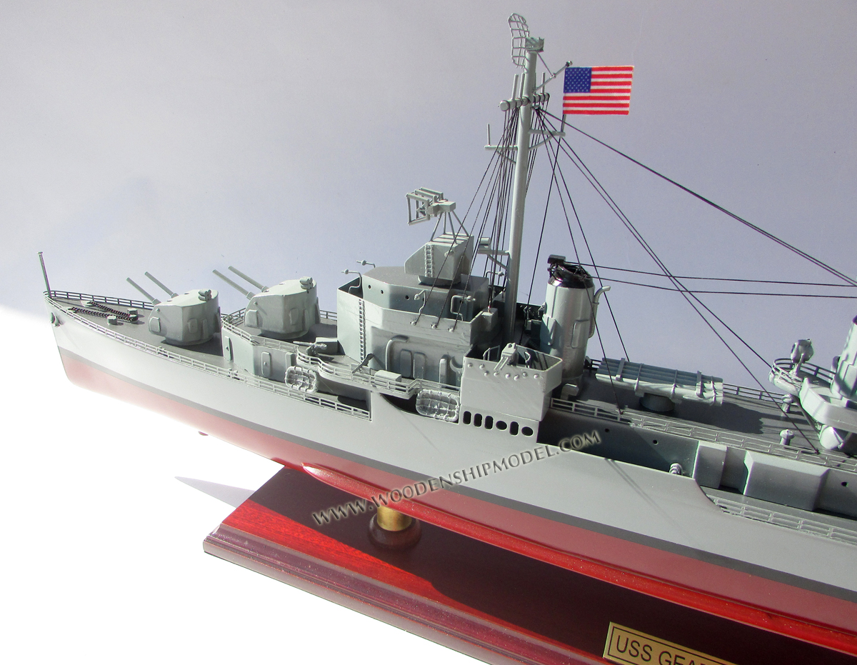 Hand-crafted war ship model