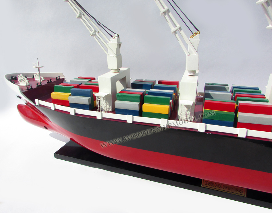 Model Container Ship with Cranes, scale container model ship, container ship model with cranes, HO container ship model, replica container ship model, container ship for office, container ship for shipping company, nautical giftware, office gift, quality model ship, container ship model, handcrafted container ship, display container ship, wooden ship model, handmade ship model, wooden model ship by master craftsmen, wooden model boat, gianhien's model, Vietnam ship builder