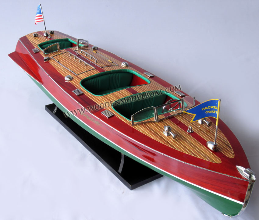 Hacker Craft Model Boat bow view
