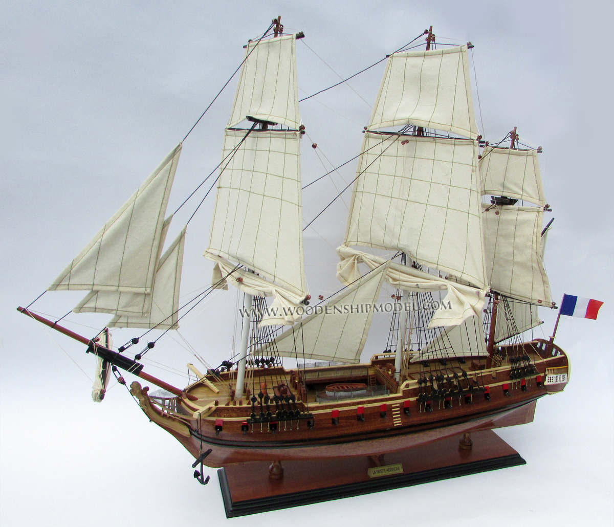 Quality Wooden Model Ship La Fayette Hermione French American Ship