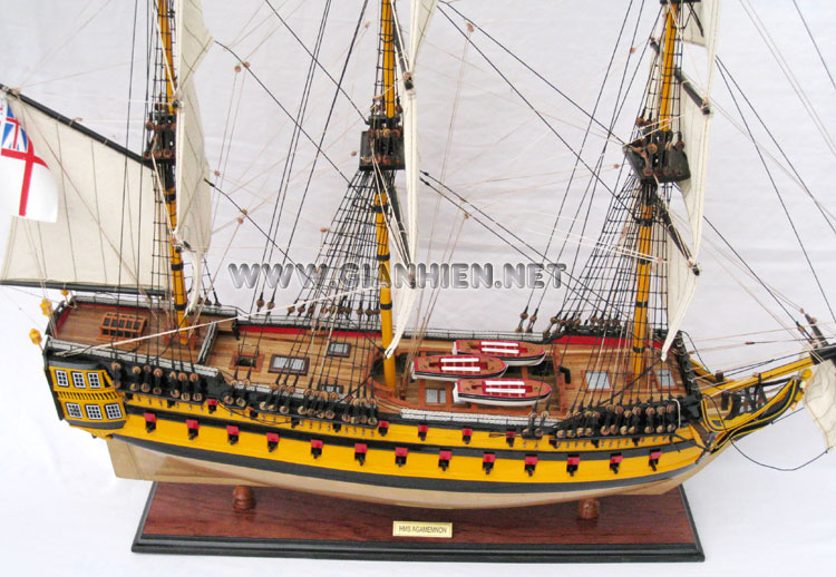 Model Ship HMS Agamemnon Deck View