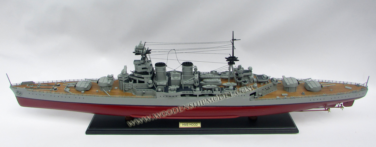 Model HMS Hood ready for display