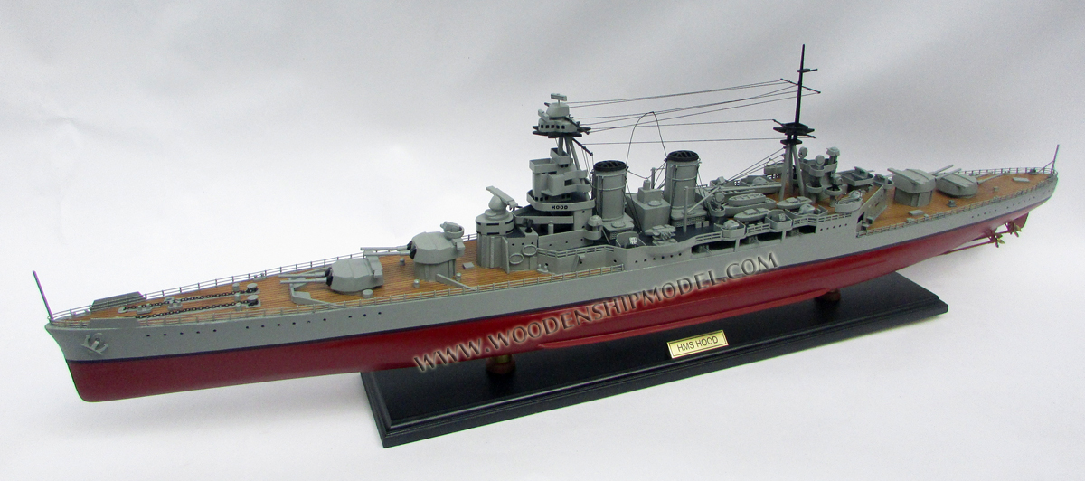 Model HMS Hood battle ship