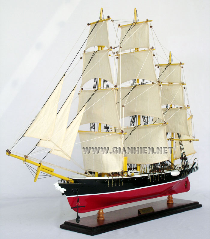 HMS Warrior Ship Model ready for display. he is now a museum ship, open to the public in Portsmouth, England.