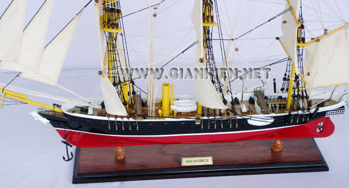 Model Ship HMS Warrior Deck View
