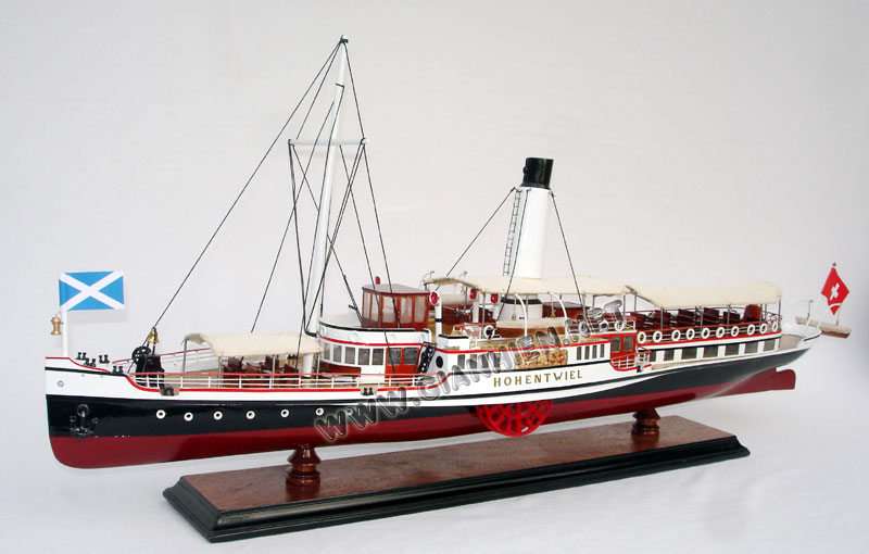 Model Paddle Wheel Steamer Hohentwiel Ready for Display