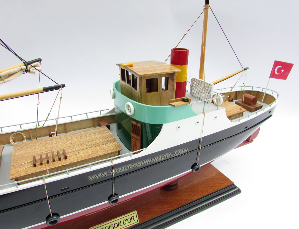 La Toison D'or, La Toison D'or ship model, La Toison D'or Tintin Fiction, La Toison D'or ship model, La Toison D'or trawler in The Adventures of Tintin story The Shooting Star, fictional ship model La Toison D'or, La Toison D'or Tintin ship model, model ship in Tintin comic, Tintin's ship, model ship hand made Tintin