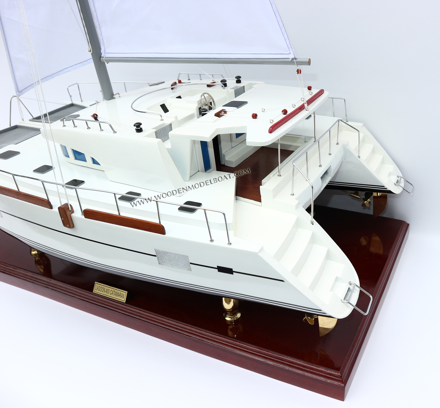 Wooden model boat Lagoon 440 Catamaran