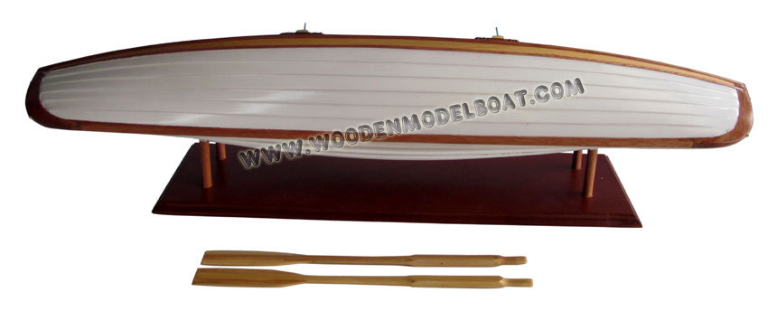 Model Row Boat with double clinker hull