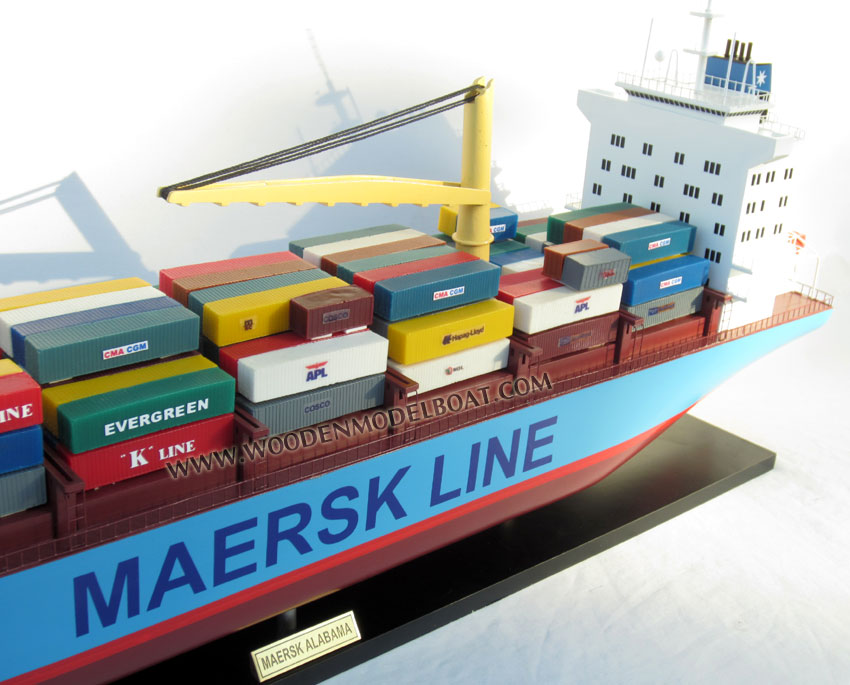 Container Ship Model ready for display
