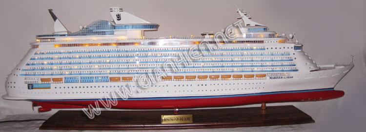 Model MS Mariner of the seas with lights ready for display