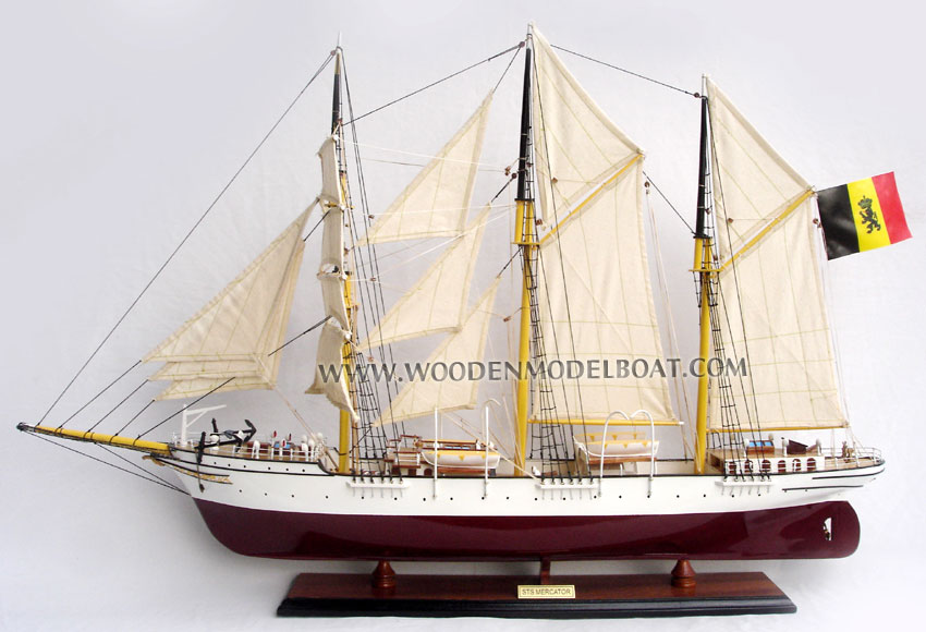 Wooden Ship Model Mercator ready for display