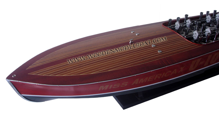 Wooden Model Boat Miss America X