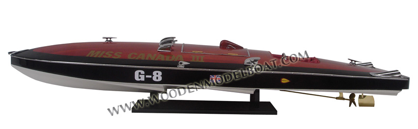 Display wooden model boat Miss Canada III