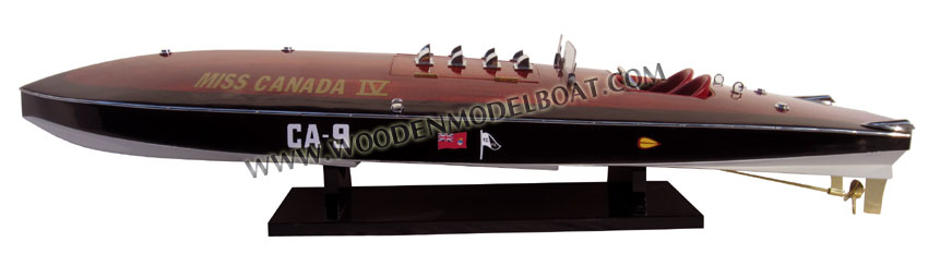 Miss Canada IV wooden hydroplane model