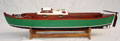 MODEL MOTOR BOAT WITH HAND RUDDER - CLICK TO ENLARGE!!!