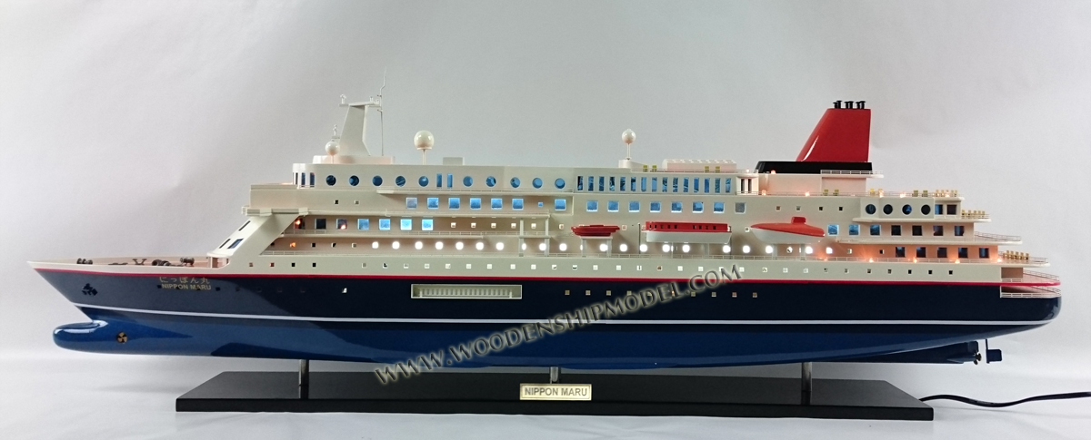 Hand-crafted model ship Nippon Maru