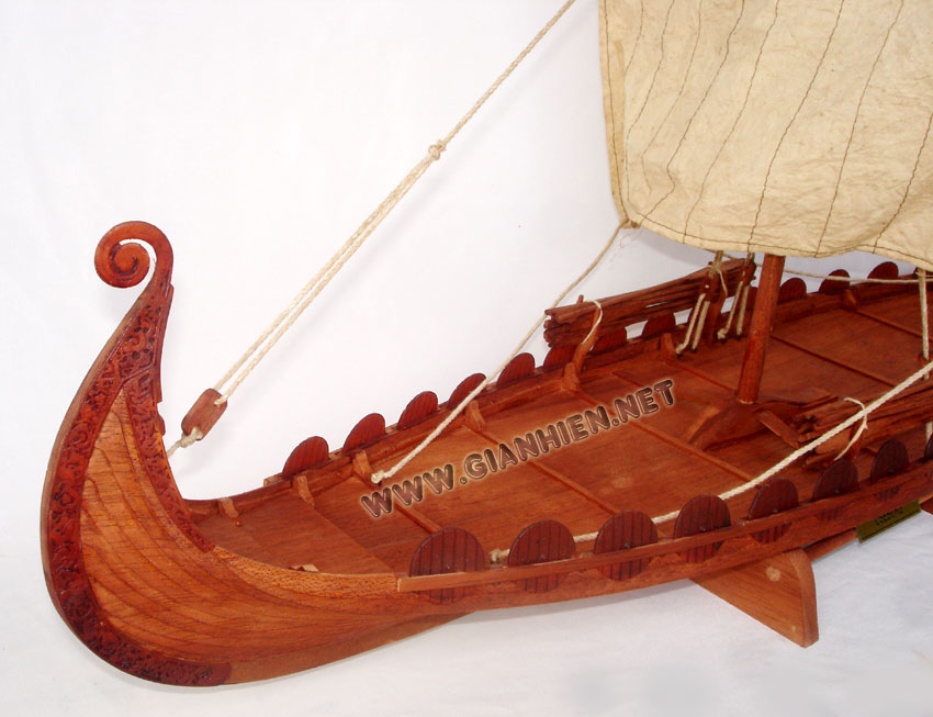 wooden Oseberg viking model