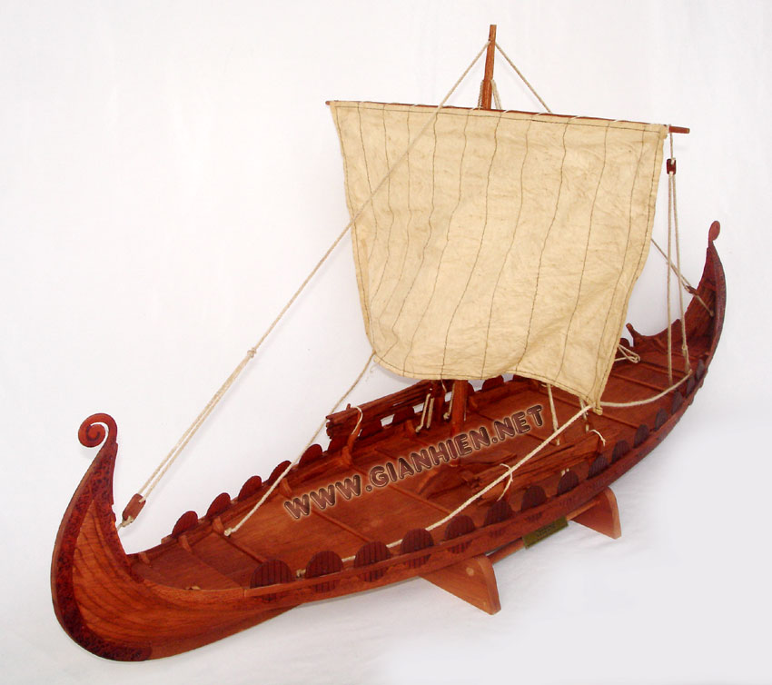 Model Oseberg Viking Ship Clinker Hull