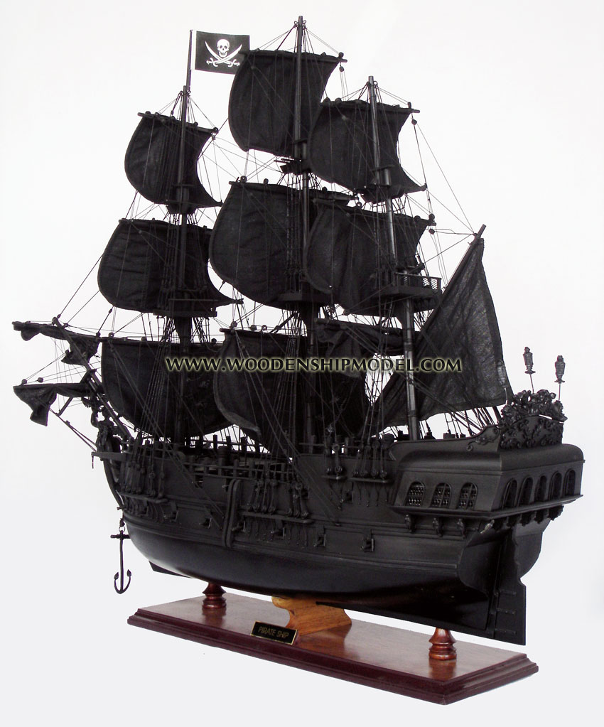 Wooden model ship black pearl The pirate ship was a place to eat, sleep, fight, and attack other ships, enabling the inhabitants to become rich from stolen goods. Once loot or booty, as it is often called, was secured the ship provided a storage place and a method of escape. No ship was originally built for the exclusive use of pirates, so they were often altered to carry more weapons or in some way make pirating easier. Ships were acquired by pirates through force or by mutiny... 