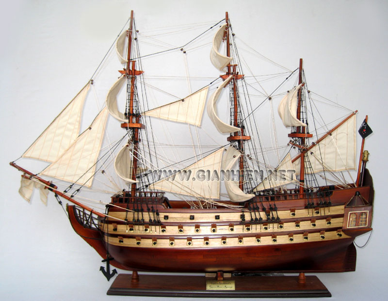 Model Ship Queen Anne's Revenge ready for display