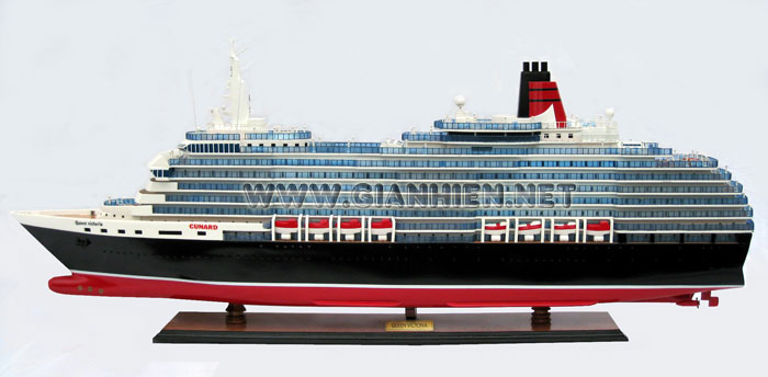 Model Cruise Ship Queen Victoria Ready for Display