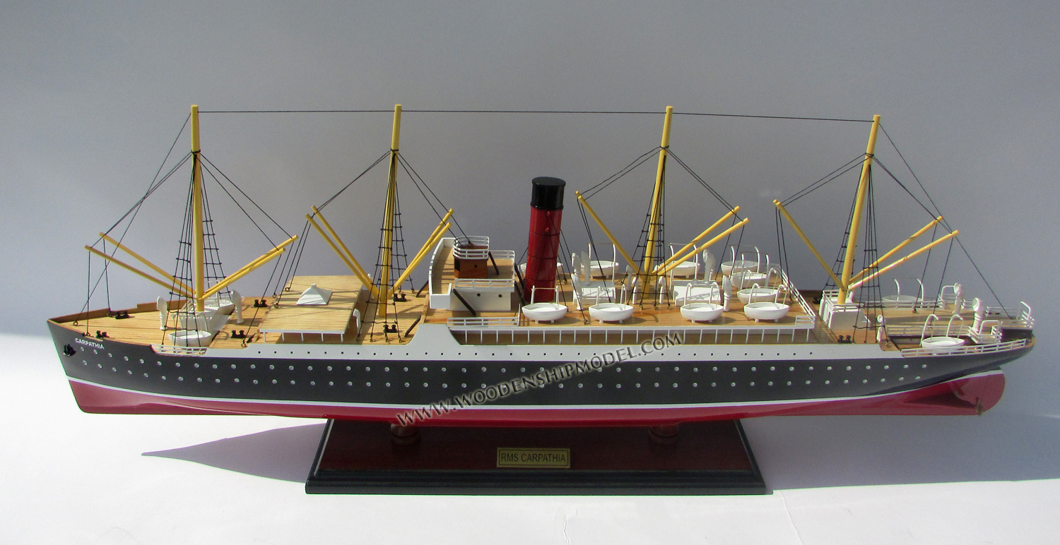 Model Ocean Liner RMS Carpathia Deck View