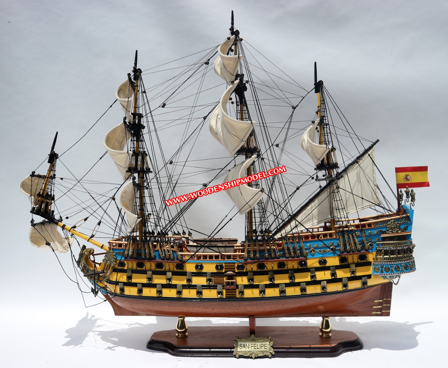Model Ship San Felipe fully assembled & ready for display