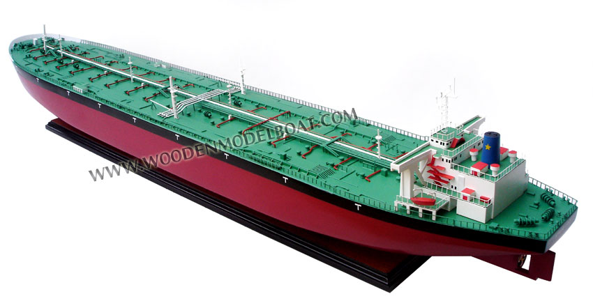 Wooden Tanker Model Seawise Giant ready for display