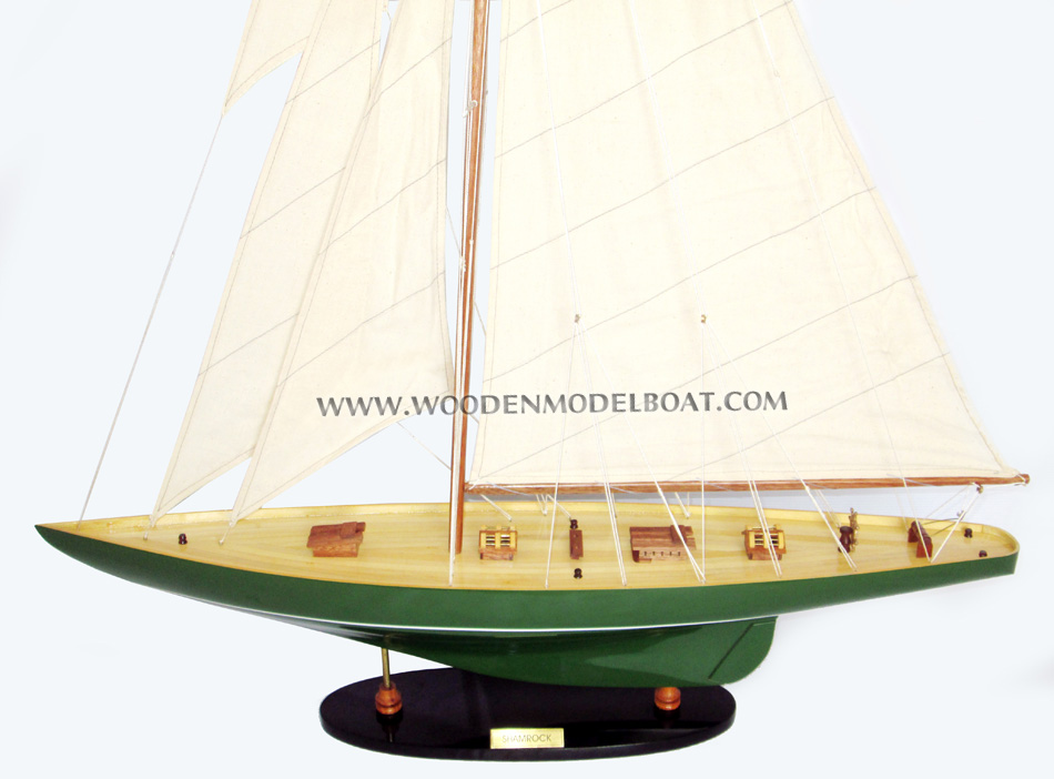 shamrock green, sail boat Shamrock, Shamrock yacht model, wooden model sail boat Shamrock, sailing boat Shamrock, Handcrafted sail boat model, quality sail boats Shamrock, Shamrock model, america cup collection sailboats, Shamrock V, shamrock V boat, huge shamrock sail boat, big shamrock yacht model, custom make shamrock sail boat