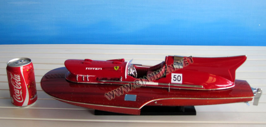 Ferrari Hydroplane wooden model boat