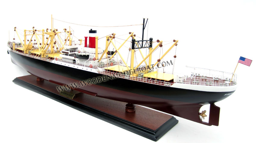 Wooden Cargo Ship Model SS American Scout C2