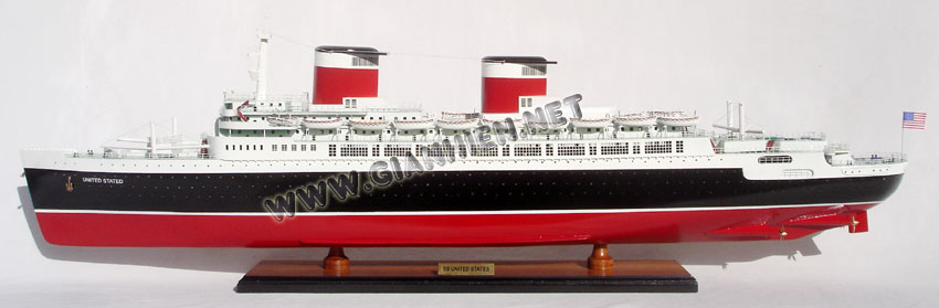 SS United States Model Ship ready for display
