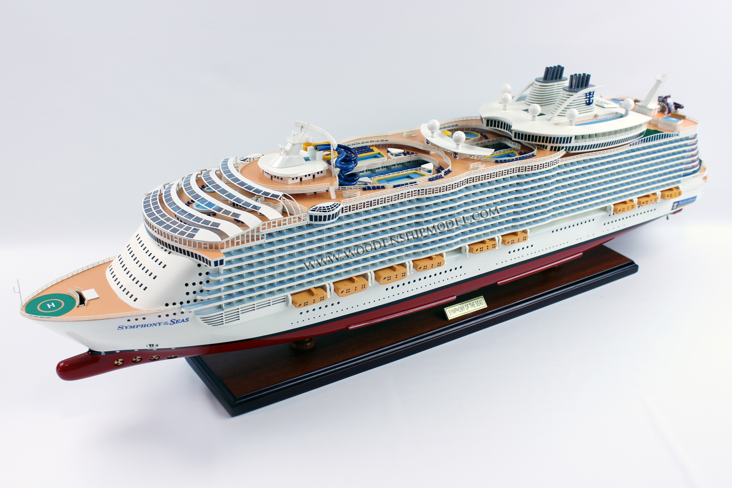 Ship model Symphony of the Seas ready for display, scale Symphony of the Seas model ship, ship model Symphony of the Seas, wooden ship model Symphony of the Seas, hand-made ship model Symphony of the Seas with lights, display ship model Symphony of the Seas, Symphony of the Seas model, woodenshipmodel, woodenmodelboat, gianhien, gia nhien co., ltd, gia nhien co model boat and ship builder