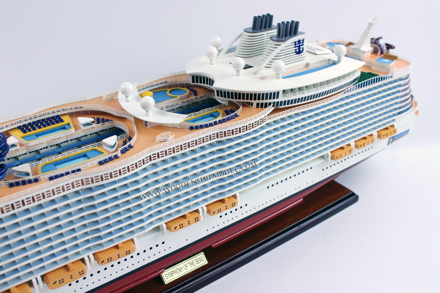 Hand-made scratch build Symphony of the Seas Model Ship, scale Symphony of the Seas model ship, ship model Symphony of the Seas, wooden ship model Symphony of the Seas, hand-made ship model Symphony of the Seas with lights, display ship model Symphony of the Seas, Symphony of the Seas model, woodenshipmodel, woodenmodelboat, gianhien, gia nhien co., ltd, gia nhien co model boat and ship builder