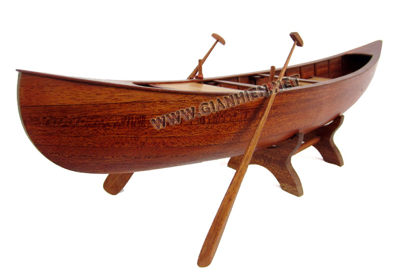 Wooden canoe kayak model