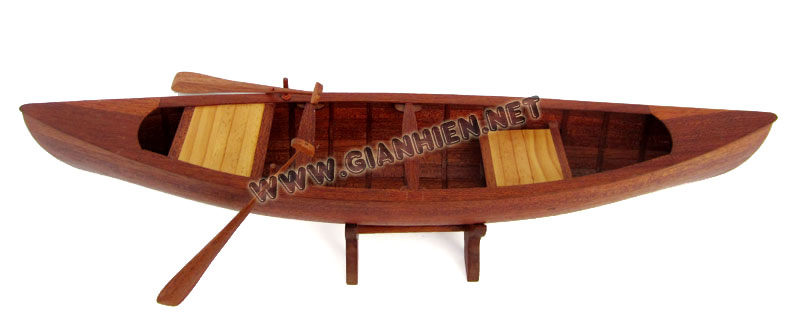 Wooden canoe model