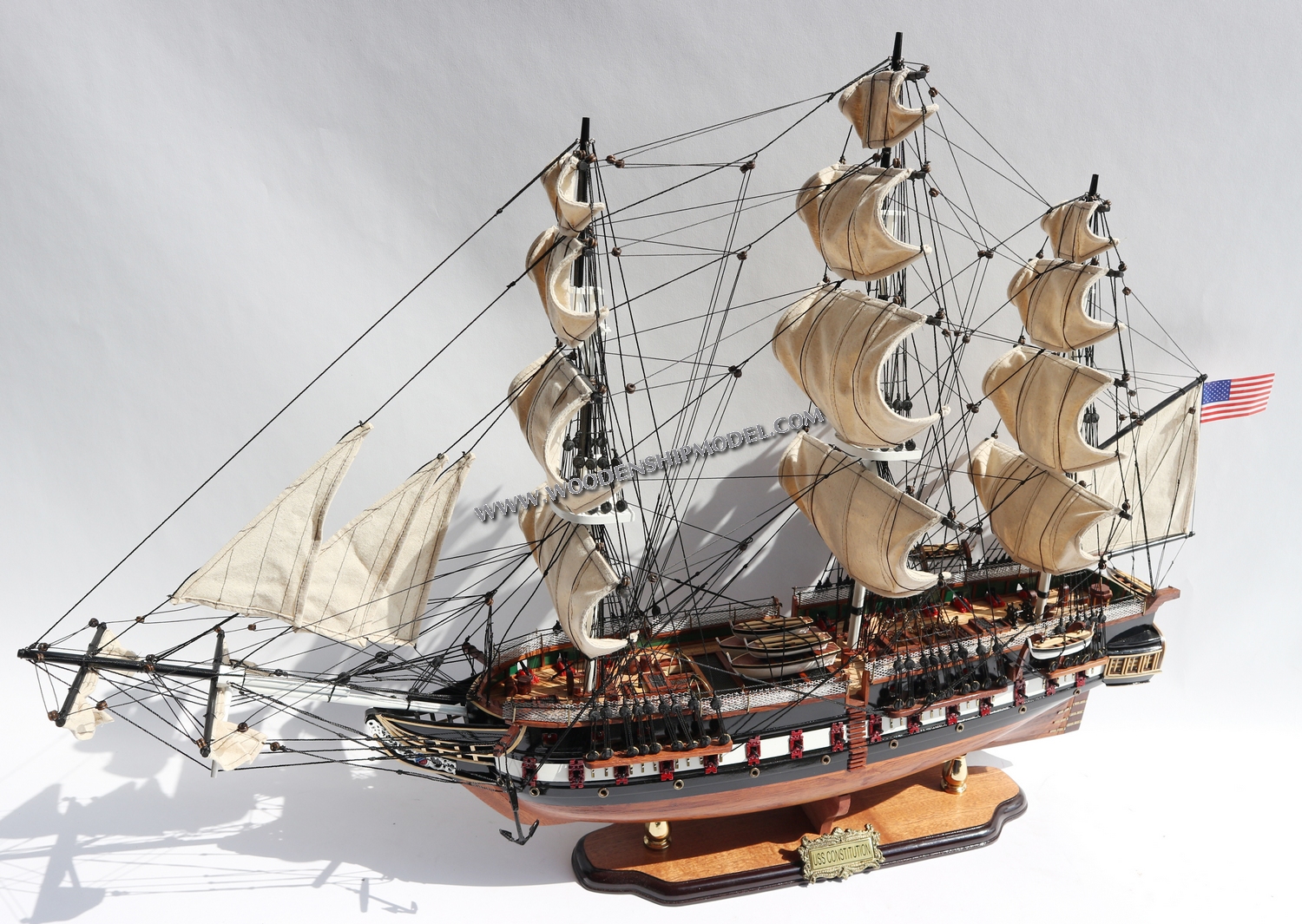 MODEL USS CONSTITUTION  FROM STERN