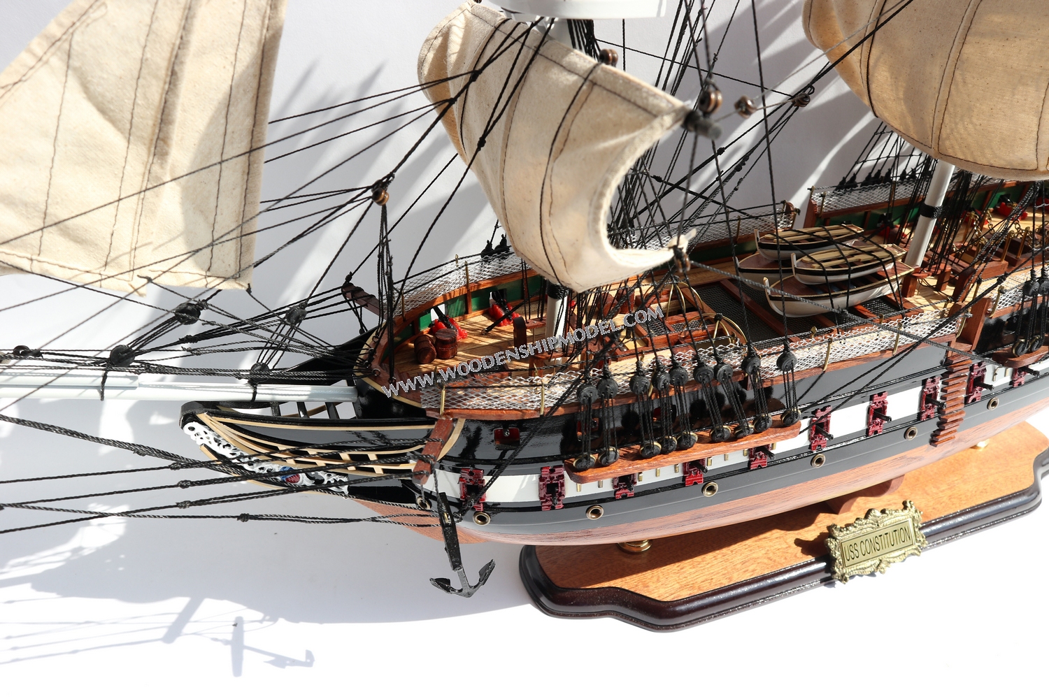 MODEL USS CONSTITUTION  STERN VIEW
