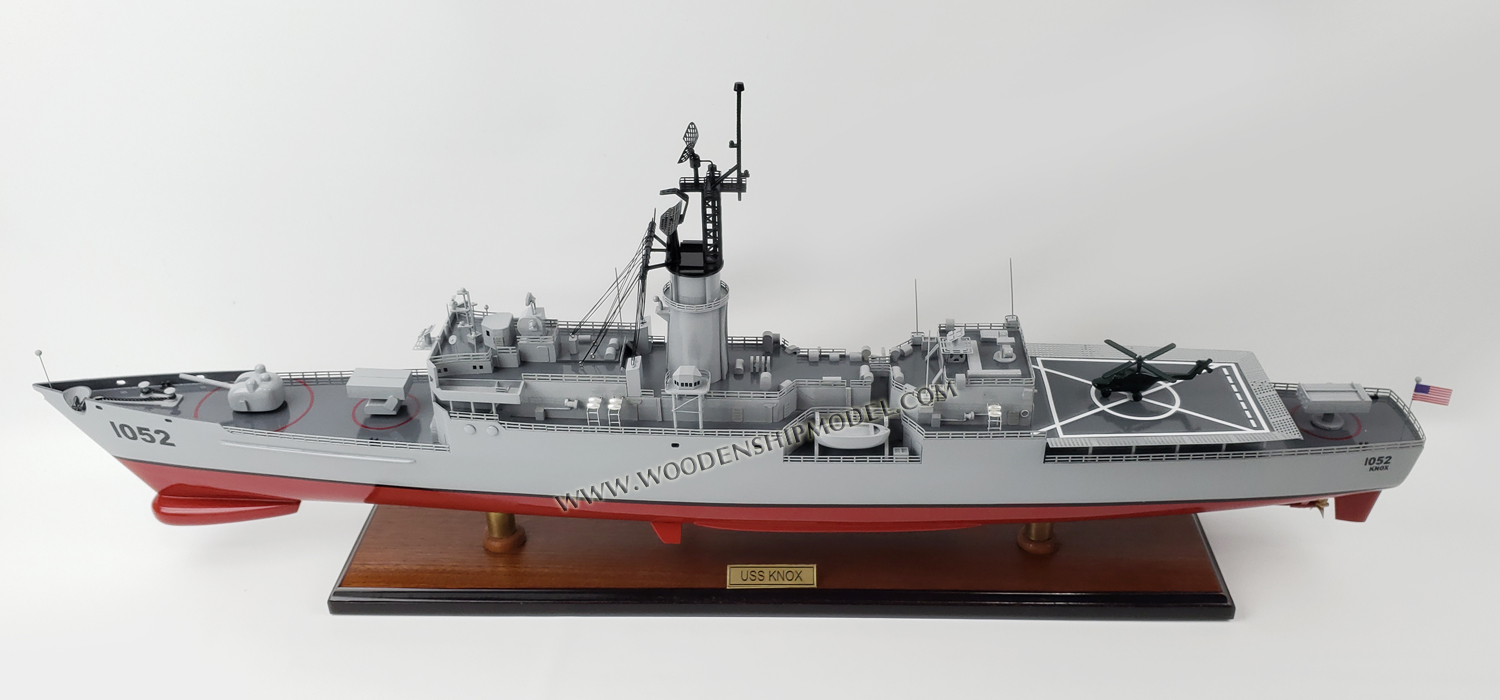 Wooden Model War Ship USS Knox