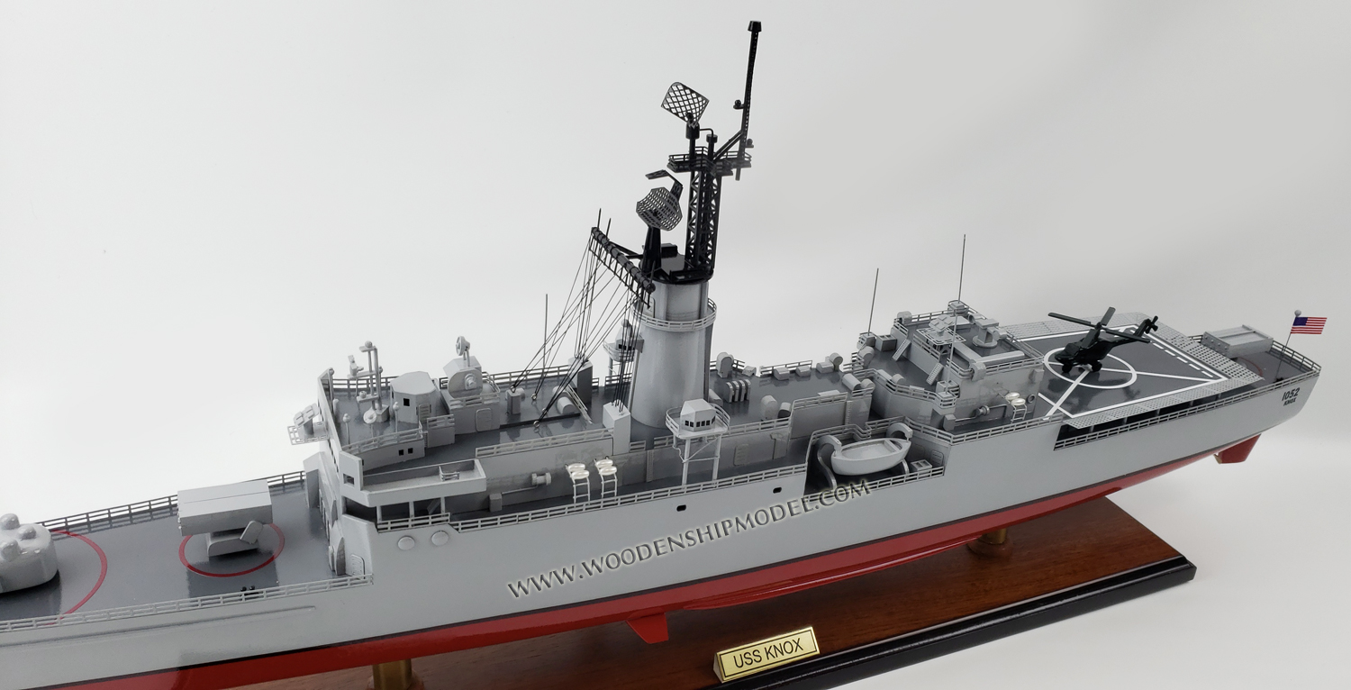 Model Ship USS Knox deck view