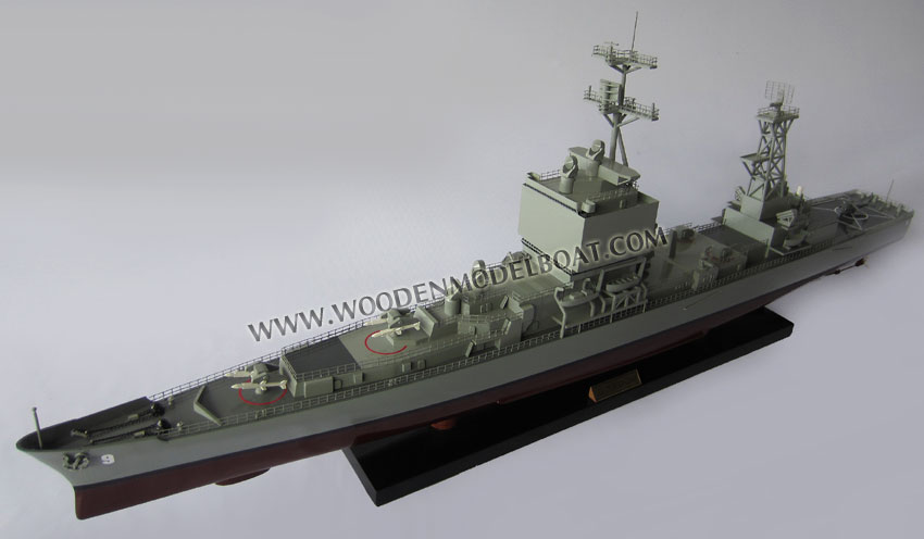Wooden Ship Model USS Long Beach CGN09