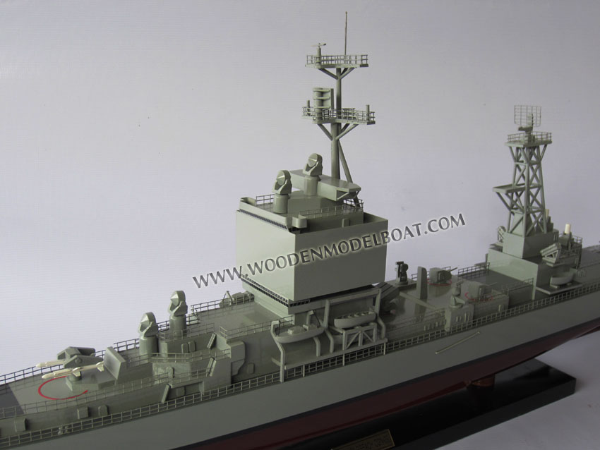 USS Long Beach Ship Model ready for dislay