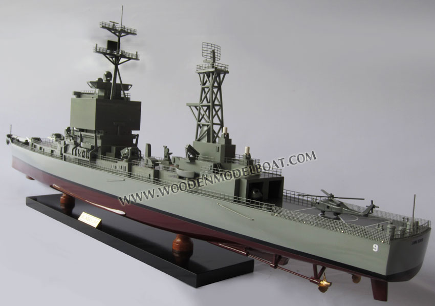 USS Long Beach CGN09 War Ship Model