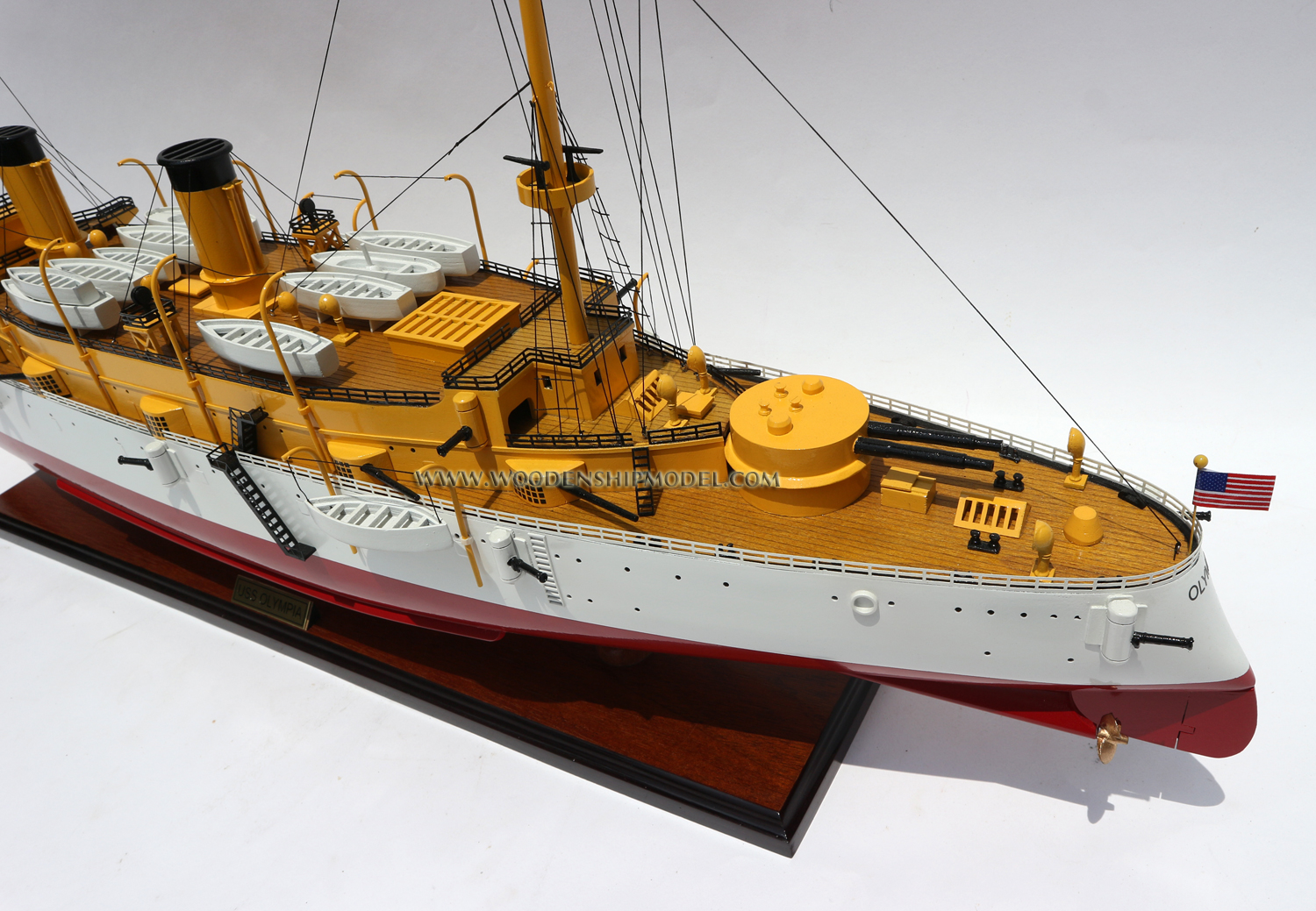 Hand-crafted USS Olympia Ship Model